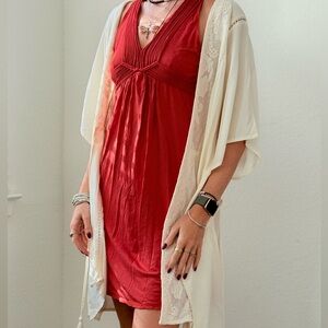 Max Studio Vibrant Red Pleated Dress